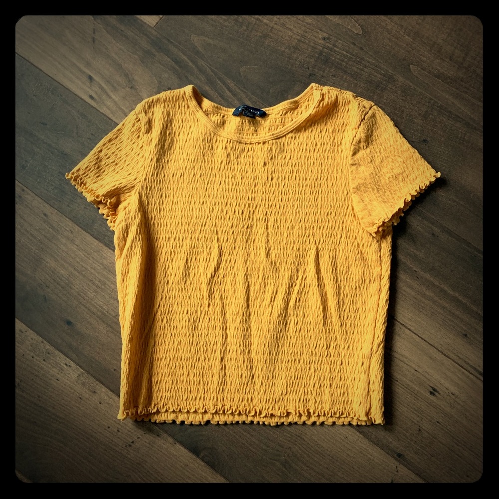 America Eagle - Yellow crop shirt